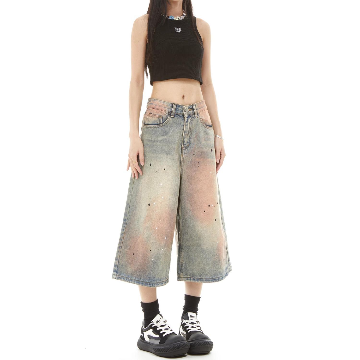 Unisex Distressed Ink Splatter Wide-Leg Denim Pants - Spring 2025 Collection. M: Height 155-165CM (95-108 lbs)
Unisex Distressed Ink Splatter Wide-Leg Denim Pants - Spring 2025 Collection. M: Height 155-165CM (95-108 lbs)