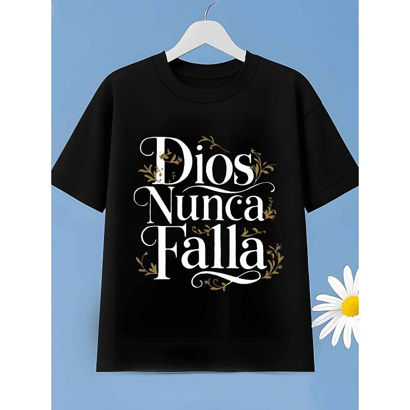 European sizes Kids Dios Nunca Falla Print Black T-Shirt | Crew Neck, Casual Tee, Medium Stretch Knit Fabric, Regular Fit for Boys & Girls 98cm чёрный
European sizes Kids Dios Nunca Falla Print Black T-Shirt | Crew Neck, Casual Tee, Medium Stretch Knit Fabric, Regular Fit for Boys & Girls 98cm чёрный