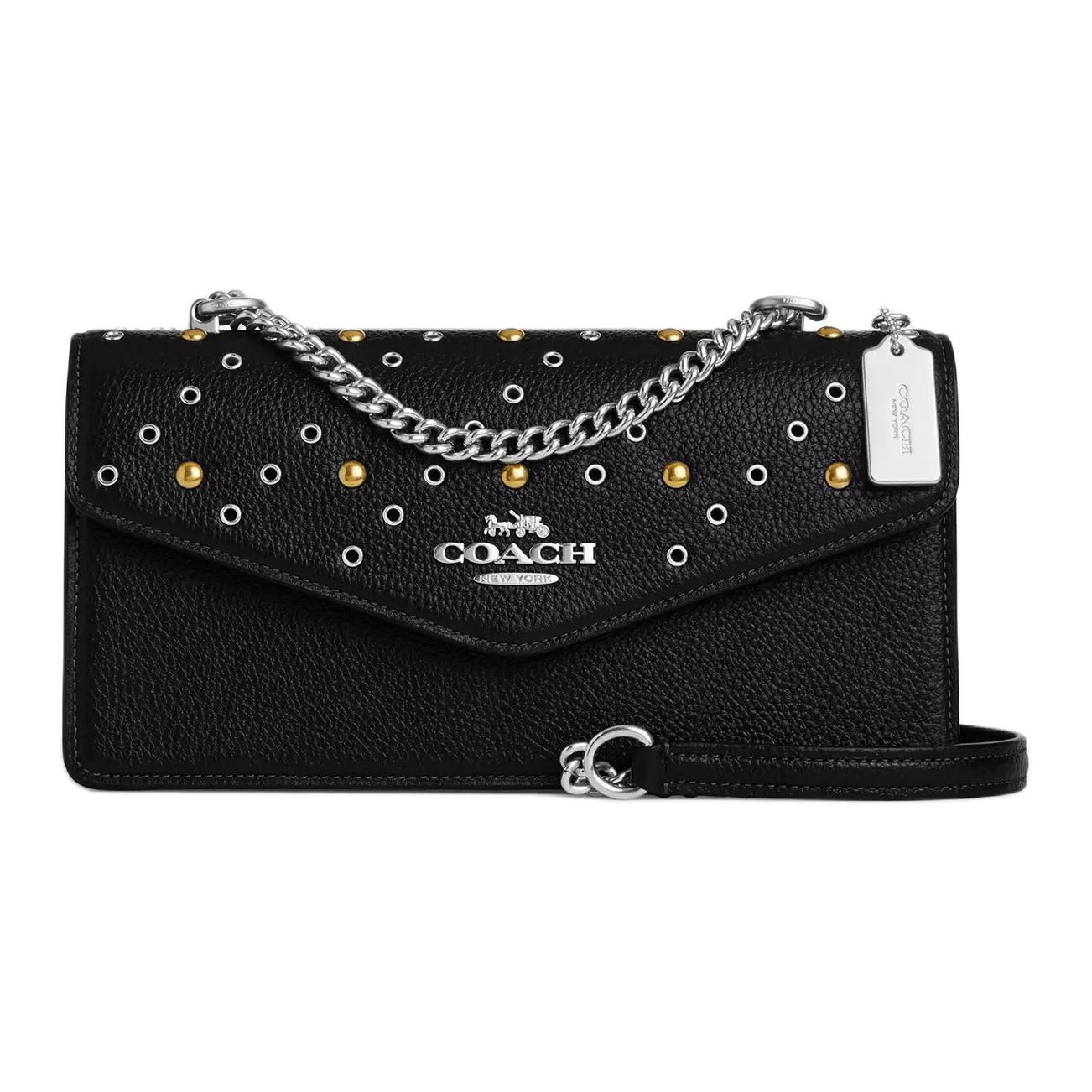 Coach Klare 26 Studded Design Envelope Bag Pebble Leather Shoulder Bag Medium Women Bags Black CCE31-SVA47 Basic Set (Bag+Dust Bag)
Coach Klare 26 Studded Design Envelope Bag Pebble Leather Shoulder Bag Medium Women Bags Black CCE31-SVA47 Basic Set (Bag+Dust Bag)
