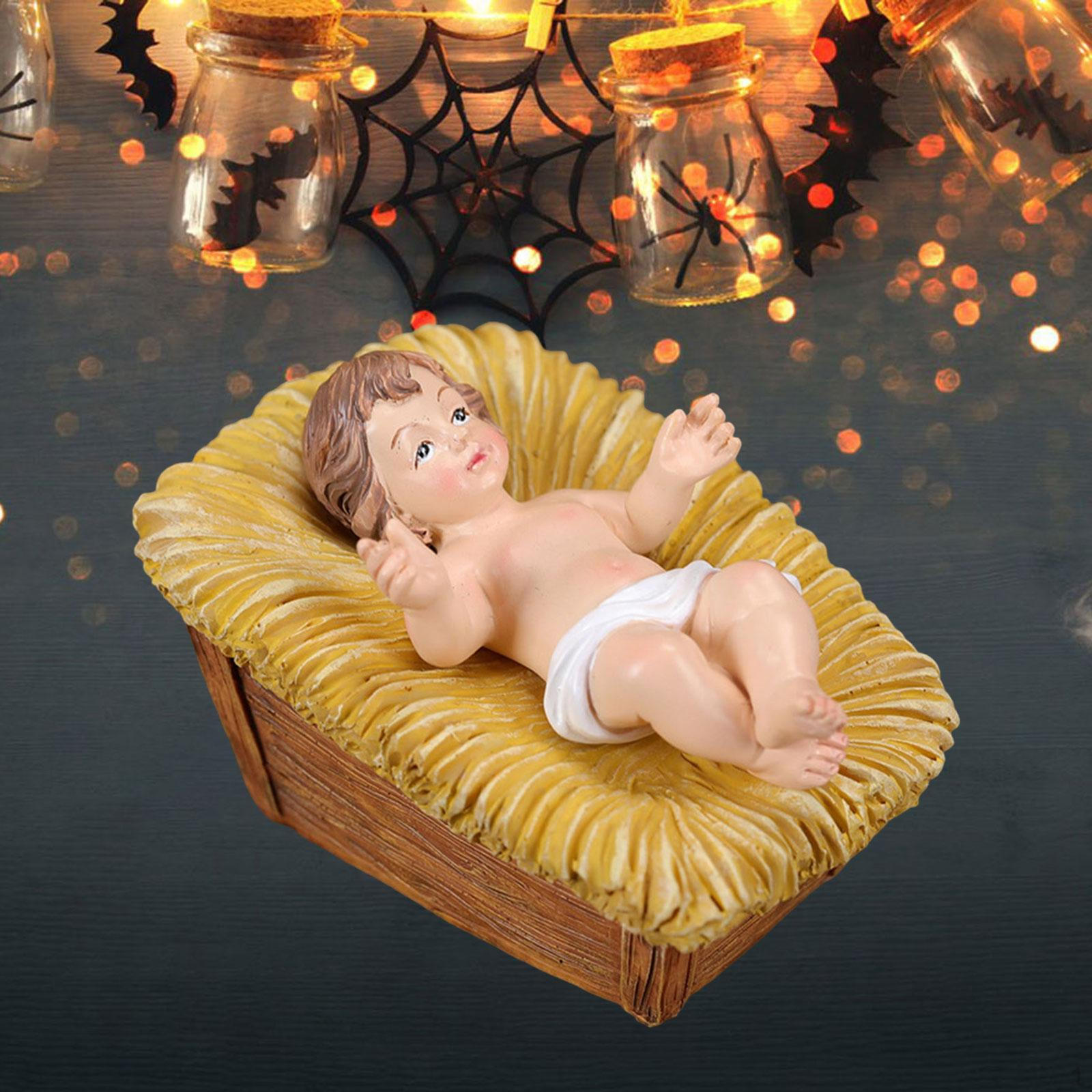 Статуэтка младенца Иисуса в яслях из смолы, подарок на день рождения, скульптура, украшение для стола в гостиной Square Bed Unclothed
Статуэтка младенца Иисуса в яслях из смолы, подарок на день рождения, скульптура, украшение для стола в гостиной Square Bed Unclothed