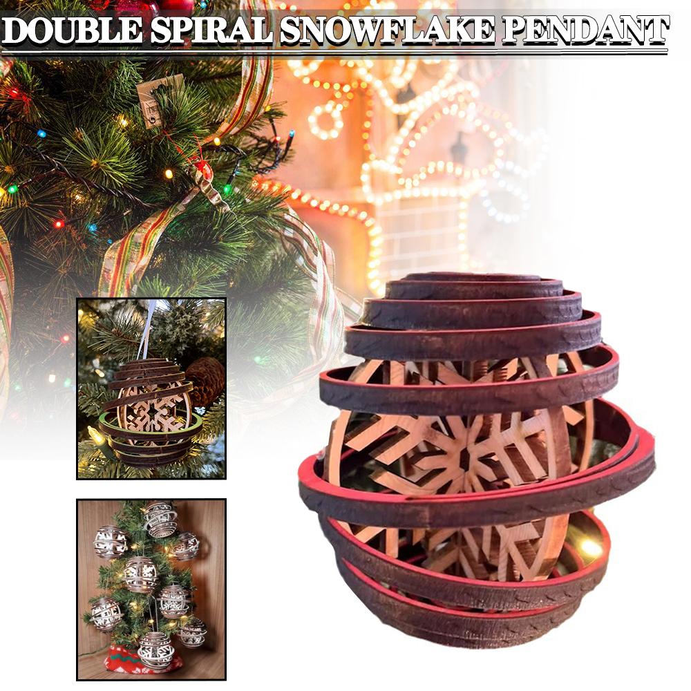 PDTO 3D двойная спиральная снежинка деревянная геометрическая снежинка Рождественский шар подвесной декор
PDTO 3D двойная спиральная снежинка деревянная геометрическая снежинка Рождественский шар подвесной декор
