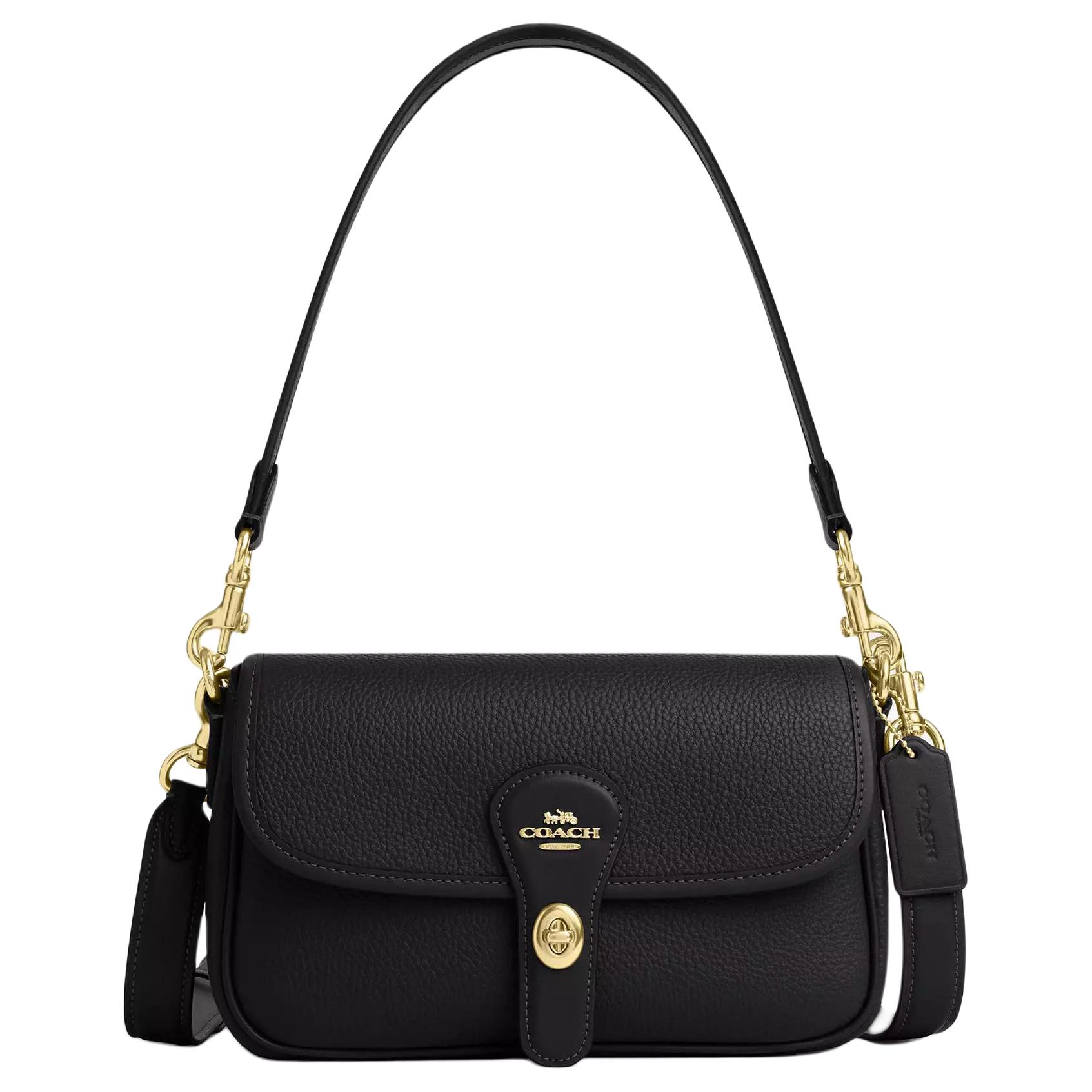 Coach Black Pebbled Leather Turn-Lock Flap Shoulder Bag with Gold Hardware for Daily Use Basic Set (Bag+Dust Bag)
Coach Black Pebbled Leather Turn-Lock Flap Shoulder Bag with Gold Hardware for Daily Use Basic Set (Bag+Dust Bag)