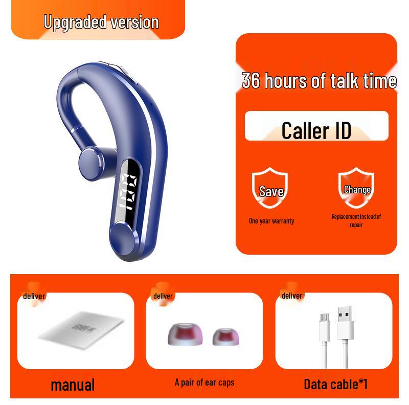 Wireless Over-Ear Bluetooth Headphones with Noise Cancellation for Driving and Work, Suitable for Left or Right Ear Wear, Long Battery Life English Version
Wireless Over-Ear Bluetooth Headphones with Noise Cancellation for Driving and Work, Suitable for Left or Right Ear Wear, Long Battery Life English Version