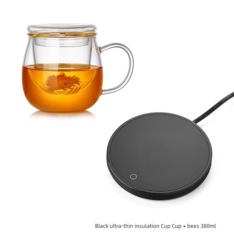 Mesni Heating Base Office Thermal Cup Pad Black Thin Insulated Coaster + Bee Tea Cup 380ml
Mesni Heating Base Office Thermal Cup Pad Black Thin Insulated Coaster + Bee Tea Cup 380ml
