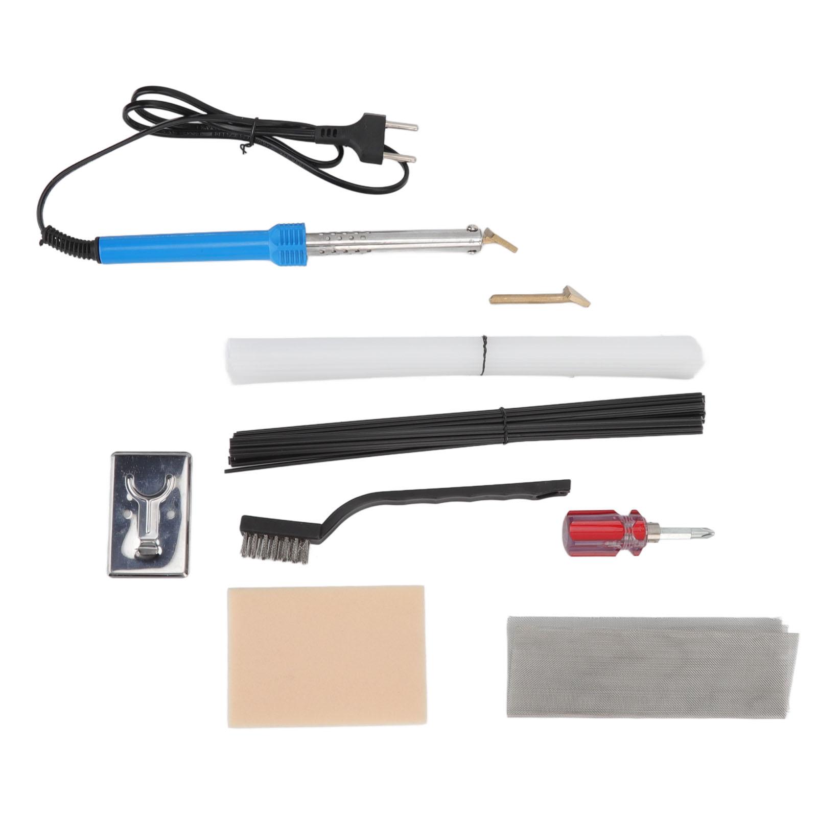 Plastic Welding Repair Kit White Black Plastic Rods Stainless Steel Reinforcing Wire Mesh Sandpaper
Plastic Welding Repair Kit White Black Plastic Rods Stainless Steel Reinforcing Wire Mesh Sandpaper