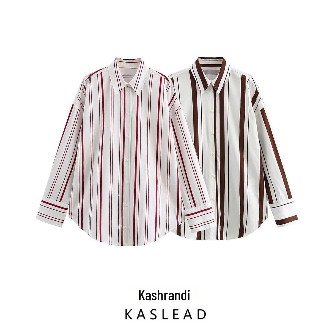European and American Style Women s Striped Poplin Cotton Shirt - Spring 2025 Collection, Long Sleeve, Turn-Down Collar L
European and American Style Women s Striped Poplin Cotton Shirt - Spring 2025 Collection, Long Sleeve, Turn-Down Collar L