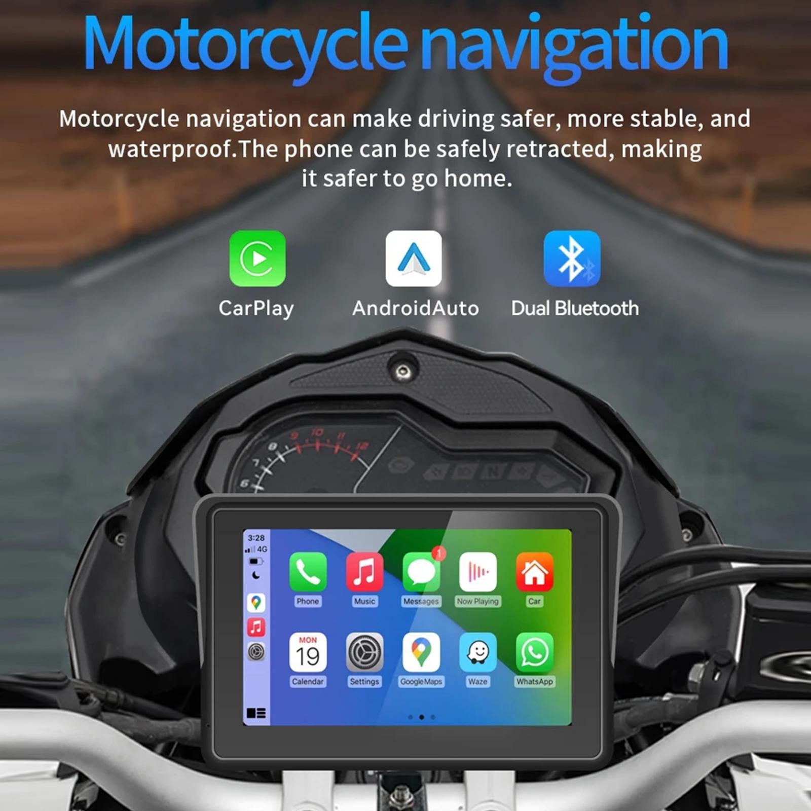 5 Inch Portable Motorcycle CarPlay GPS Navigation 1000nit External Motorcycle Screen Tire Pressure Display IPX7 Waterproof чорний
5 Inch Portable Motorcycle CarPlay GPS Navigation 1000nit External Motorcycle Screen Tire Pressure Display IPX7 Waterproof чорний