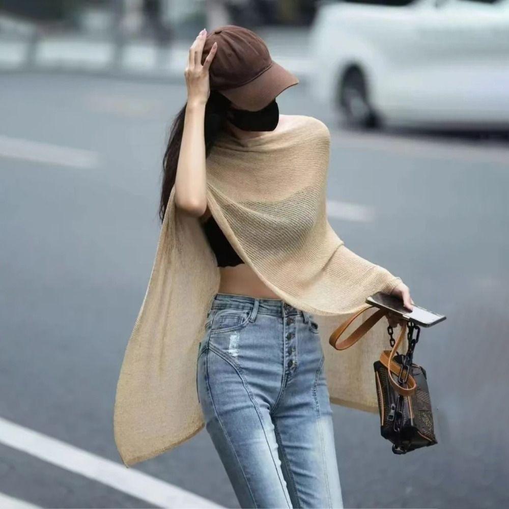 Thin Sun Protection Shawls Ice Silk Sunscreen Scarf Women Fashion Irregular Cape Shawl сірий
Thin Sun Protection Shawls Ice Silk Sunscreen Scarf Women Fashion Irregular Cape Shawl сірий