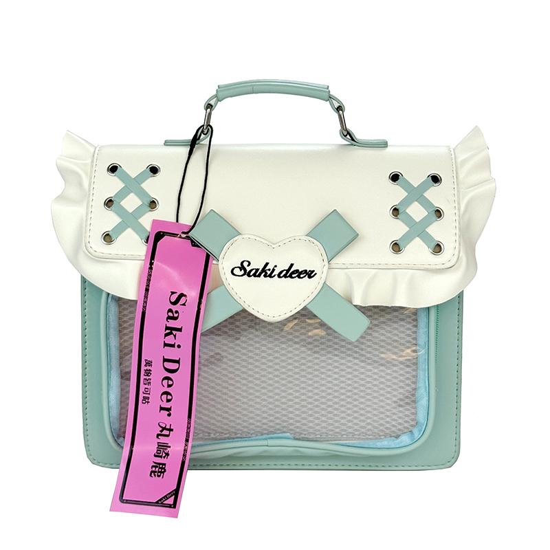 Japanese Style Fashion Sweet Lolita Girls JK Uniform Small Handbag Satchel Ruffled Pin Display Ita Crossbody Bag Anime Itabag
Japanese Style Fashion Sweet Lolita Girls JK Uniform Small Handbag Satchel Ruffled Pin Display Ita Crossbody Bag Anime Itabag