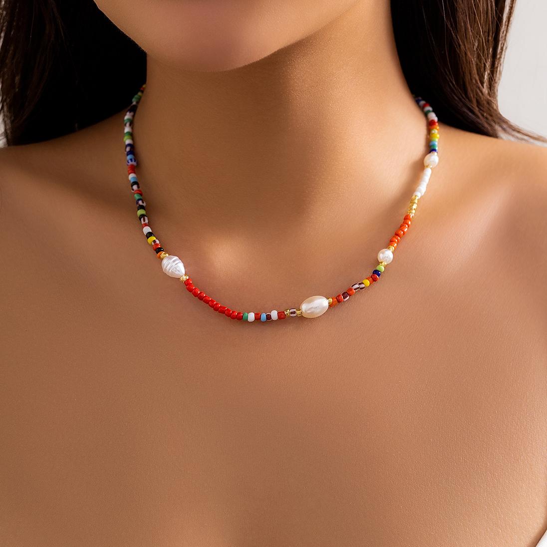 Simple Seed Beads Adjustable Imitation Pearl Chain Necklace for Women Summer Colorful Handmade Choker Aesthetic Y2K Jewelry Gift
Simple Seed Beads Adjustable Imitation Pearl Chain Necklace for Women Summer Colorful Handmade Choker Aesthetic Y2K Jewelry Gift