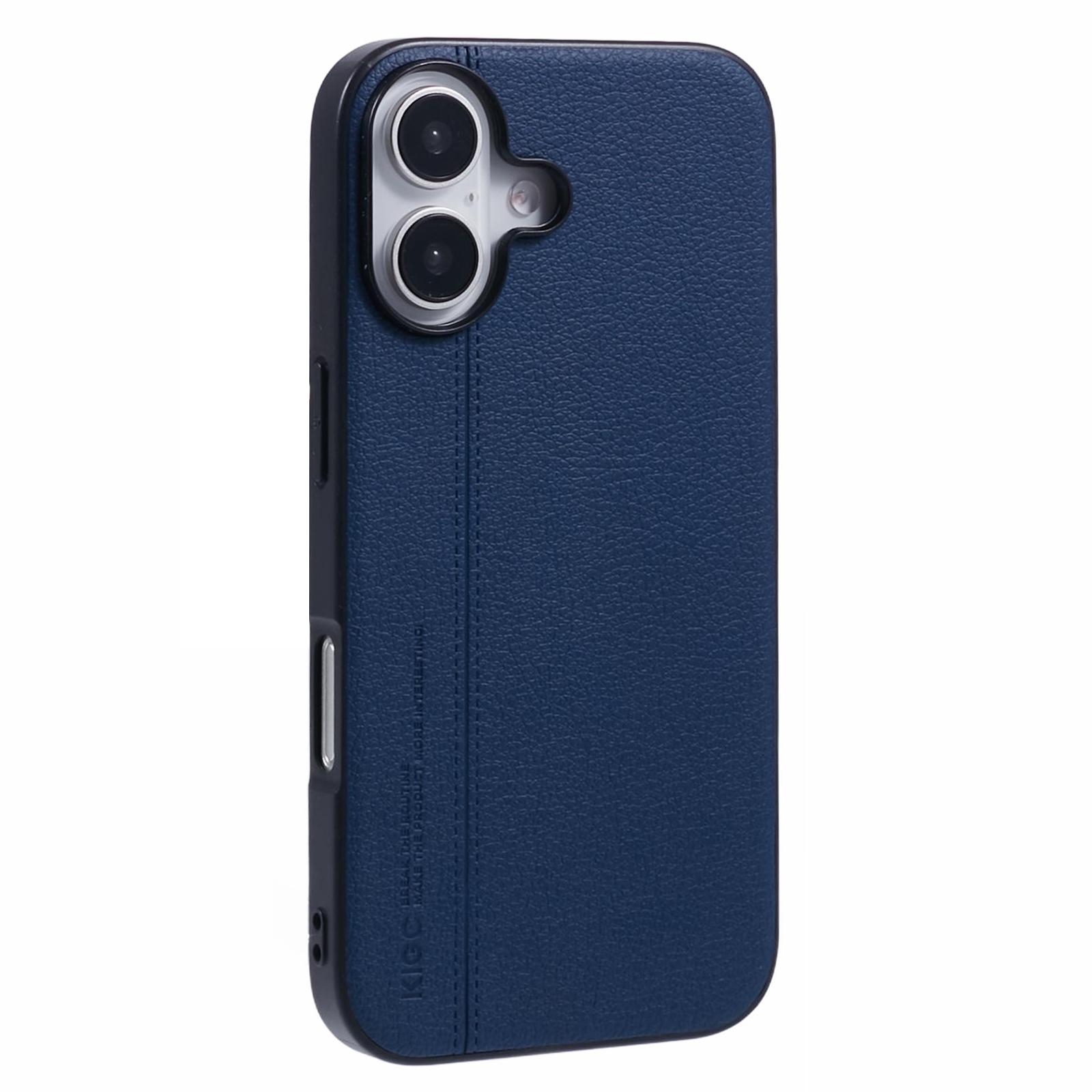 KIGC For iPhone 16 Case Litchi Texture Leather Coated PC+TPU Phone Cover Blue
KIGC For iPhone 16 Case Litchi Texture Leather Coated PC+TPU Phone Cover Blue
