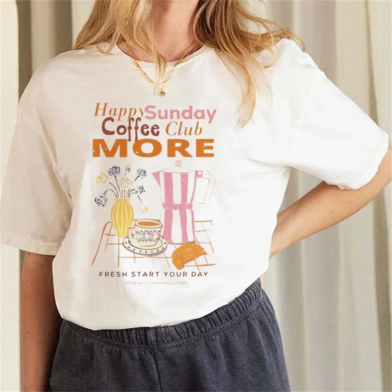 New Summer Women s Coffee Enthusiast Printed Pattern T-Shirt Street Versatile Top Cartoon Fashion Short Sleeve Casual T-Shirt XXXXXL білий
New Summer Women s Coffee Enthusiast Printed Pattern T-Shirt Street Versatile Top Cartoon Fashion Short Sleeve Casual T-Shirt XXXXXL білий