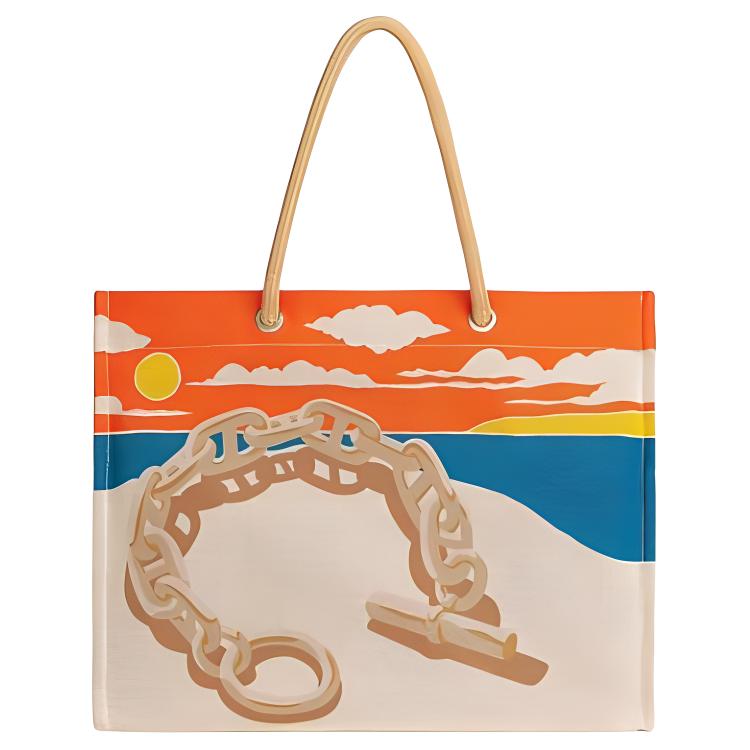Hermes Escale Toile H Pattern Printed Canvas Tote Bag Women tote bags Beige Multicolor H103743M01 Beige & Multicolor
Hermes Escale Toile H Pattern Printed Canvas Tote Bag Women tote bags Beige Multicolor H103743M01 Beige & Multicolor