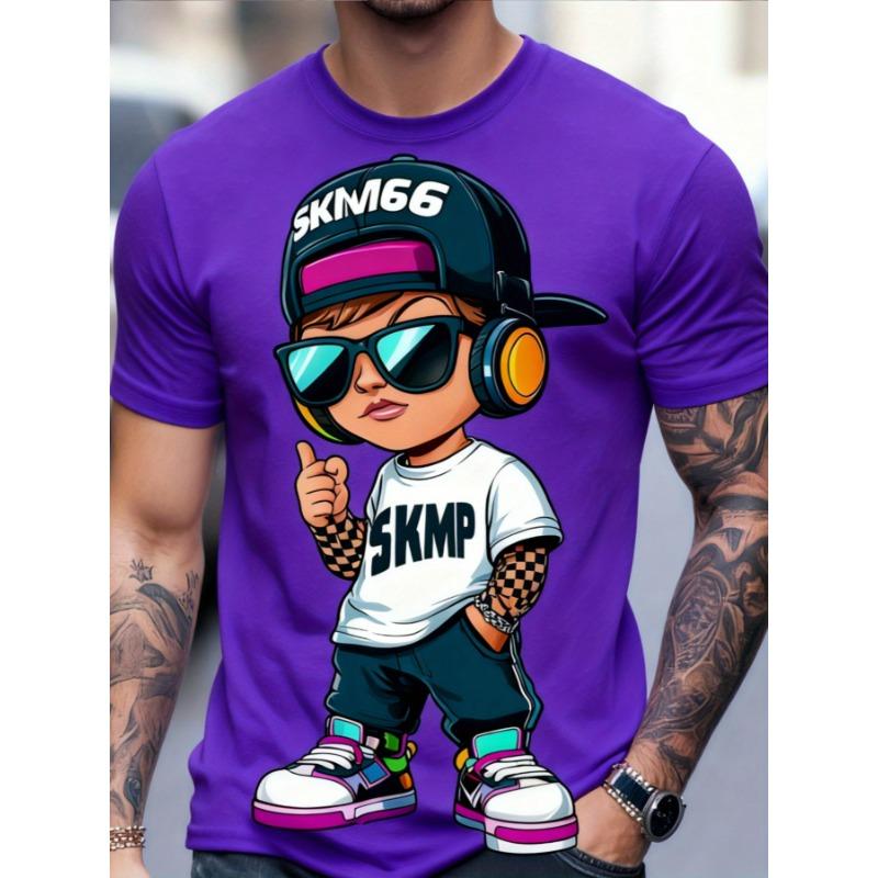 Cool cartoon boy wearing hat and headphones T-shirt S
Cool cartoon boy wearing hat and headphones T-shirt S