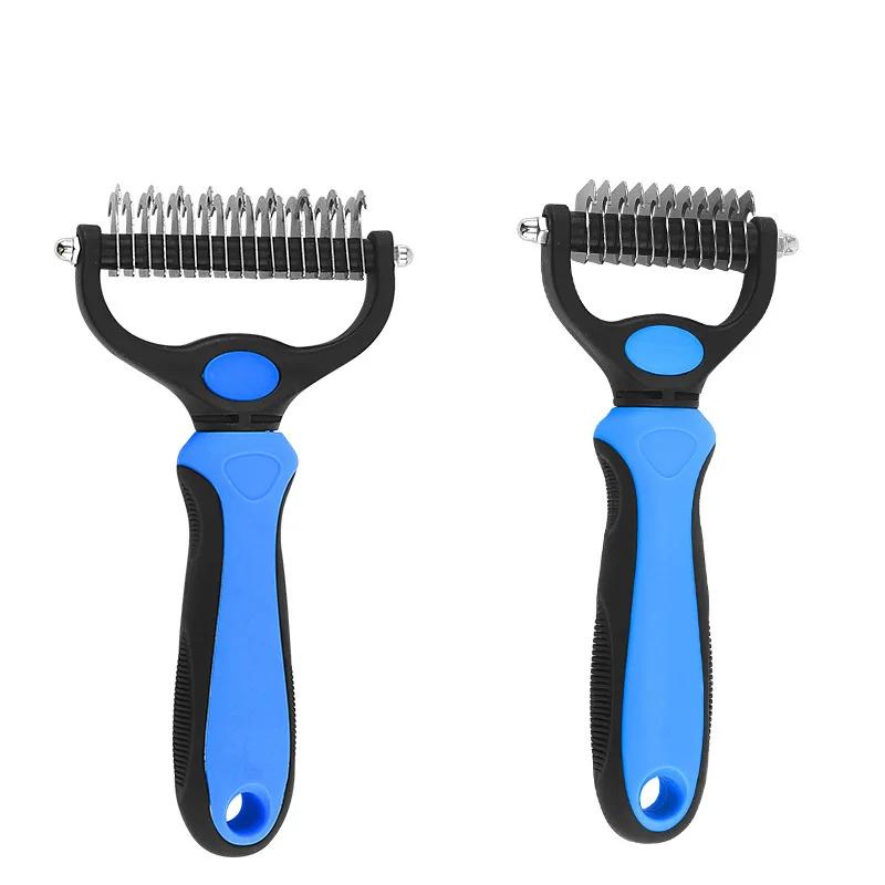 Pet Deshedding Brush Dog Hair Remover Stainless Steel Knot Cutter Cat Grooming Comb Tool 1PCS 9.5x17.5 cm синій
Pet Deshedding Brush Dog Hair Remover Stainless Steel Knot Cutter Cat Grooming Comb Tool 1PCS 9.5x17.5 cm синій