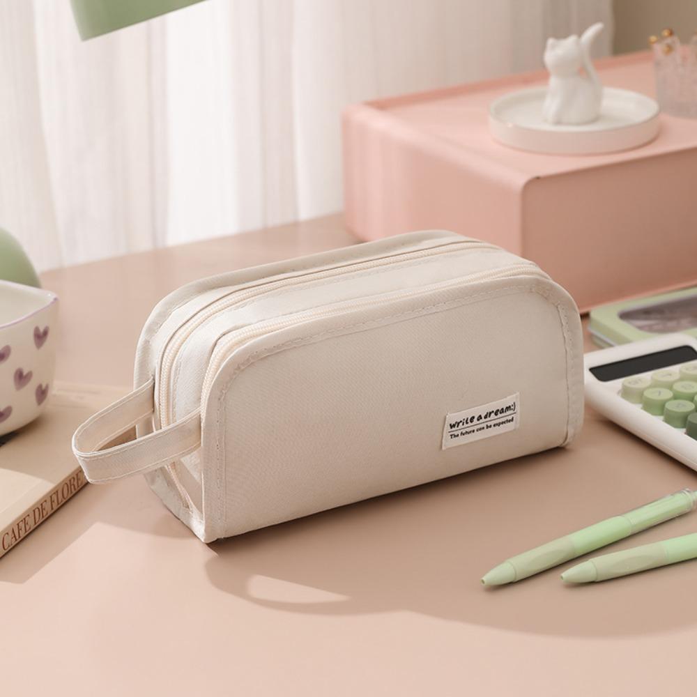 Portable Handheld Pen Bag Multi Layer Pen Pouch Simple Pencil Case Gift бежевий
Portable Handheld Pen Bag Multi Layer Pen Pouch Simple Pencil Case Gift бежевий