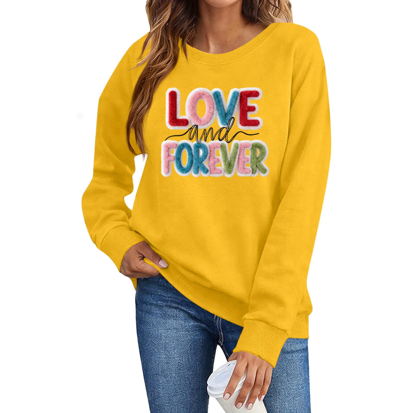 Valentines Sweatshirts For Women Love Heart Graphic Pullover R-neck Long Sleeve Tops Valentine s Day Sweatshirt XL жовтий
Valentines Sweatshirts For Women Love Heart Graphic Pullover R-neck Long Sleeve Tops Valentine s Day Sweatshirt XL жовтий