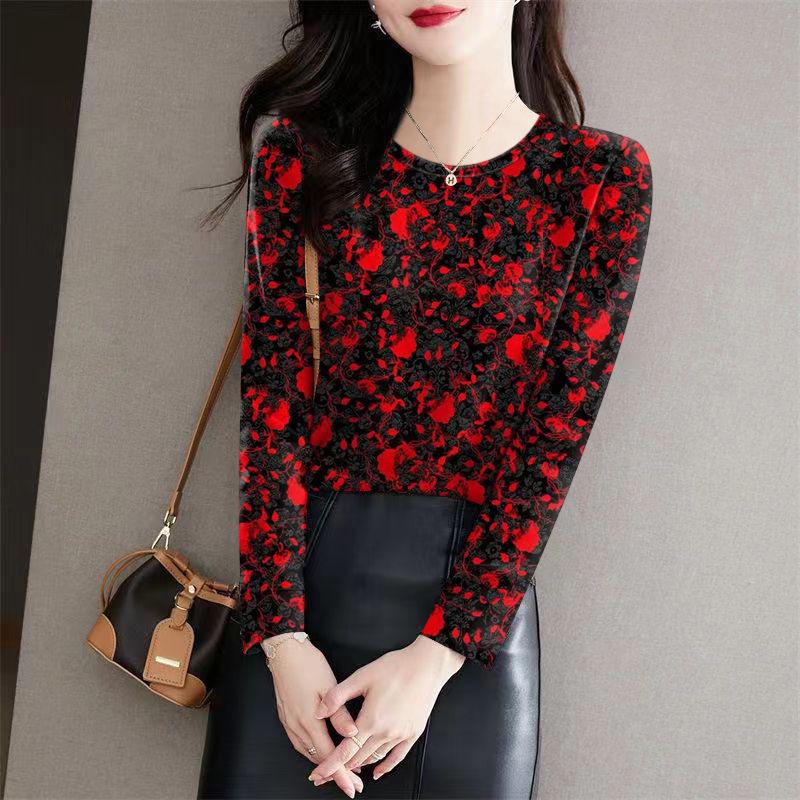 Women s Thin Long-Sleeve Floral Top, Round Neck, Autumn/Winter, Milk Silk, for Middle-Aged and Elderly Mothers, Base Layer. M
Women s Thin Long-Sleeve Floral Top, Round Neck, Autumn/Winter, Milk Silk, for Middle-Aged and Elderly Mothers, Base Layer. M
