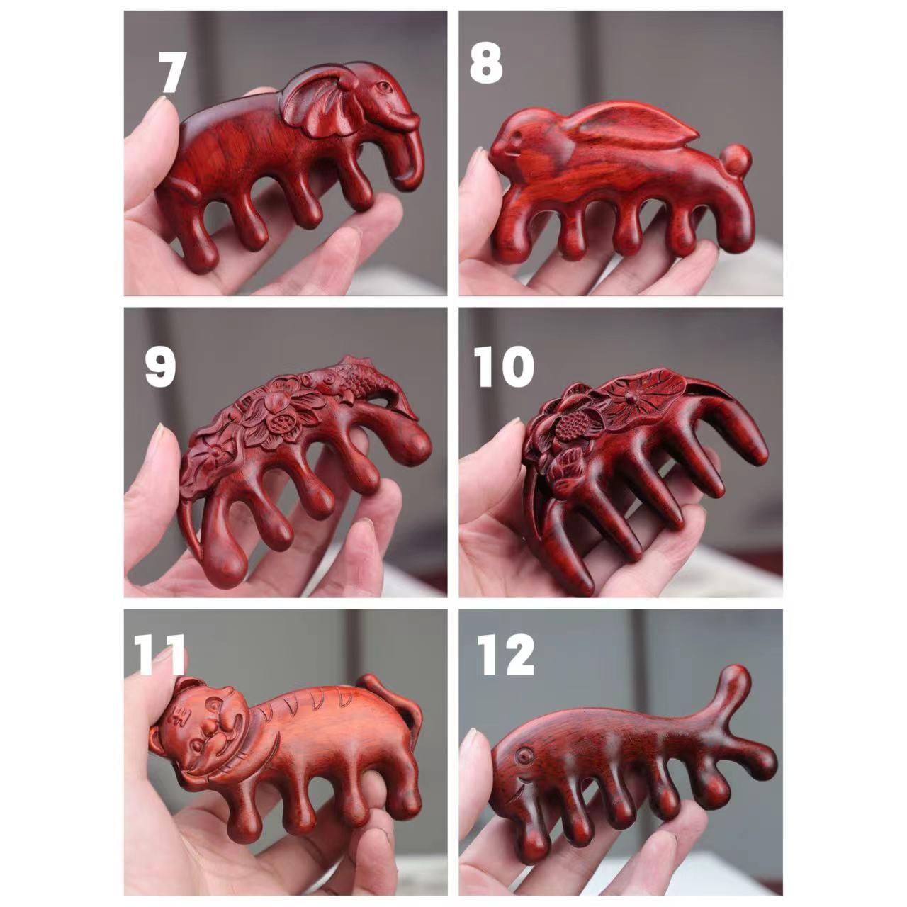 Rhinoceros Horn Rosewood Massage Comb with Round Head & Five Teeth
Rhinoceros Horn Rosewood Massage Comb with Round Head & Five Teeth