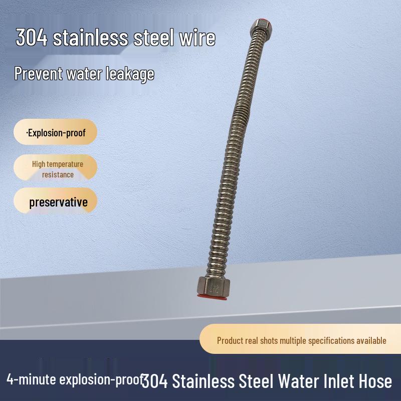 Explosion-Proof 304 Stainless Steel Corrugated Hose for Water Heater and Toilet (4-point, Cold/Hot Water Inlet) 20 cm
Explosion-Proof 304 Stainless Steel Corrugated Hose for Water Heater and Toilet (4-point, Cold/Hot Water Inlet) 20 cm