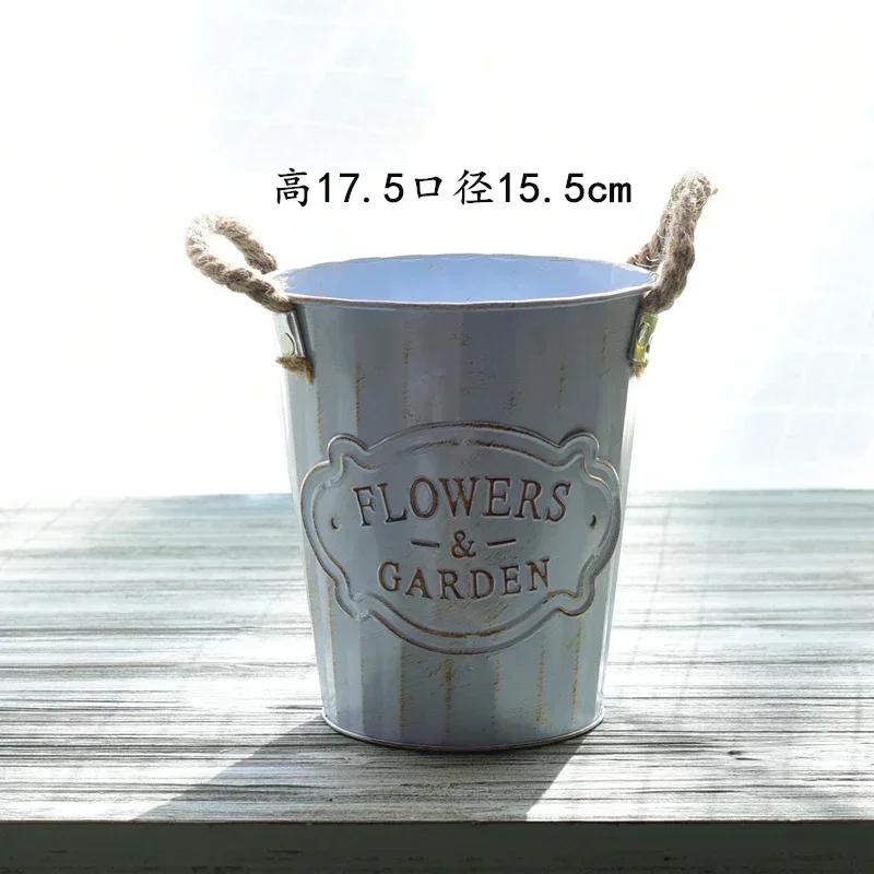 1pcs Retro Iron Sheet Flower Arrangement Bucket Living Room Vase Awakening Bucket Hemp Rope Double Handle Flower Bucket
1pcs Retro Iron Sheet Flower Arrangement Bucket Living Room Vase Awakening Bucket Hemp Rope Double Handle Flower Bucket