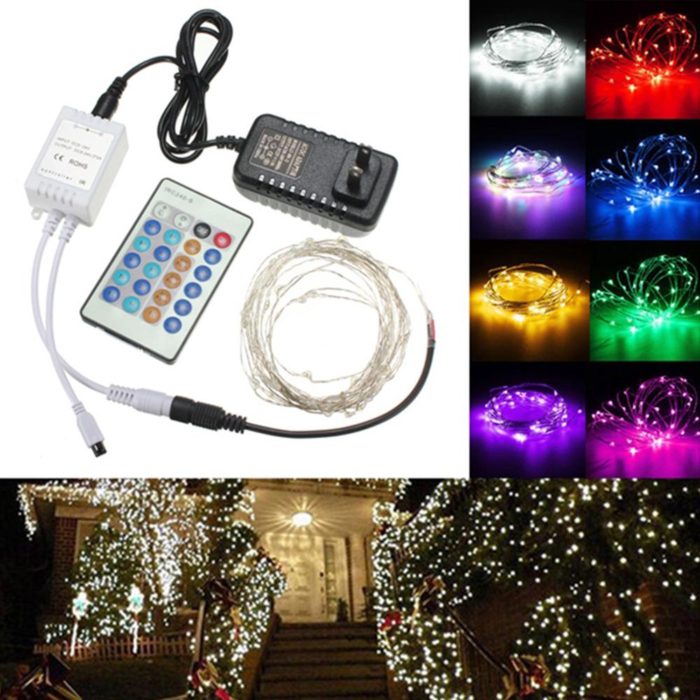 12V 10M 100LED Серебряный провод Xmas String Fairy Light Пульт дистанционного управления с адаптером
12V 10M 100LED Серебряный провод Xmas String Fairy Light Пульт дистанционного управления с адаптером