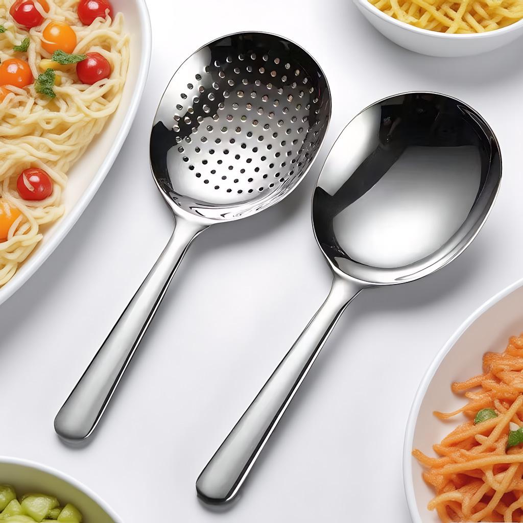 304 Stainless Steel Large Serving Spoon - Ideal for Household, Hotel, or Public Use, Perfect for Rice, Soup, and More with a Short Handle 304 Thick Serving Spoon
304 Stainless Steel Large Serving Spoon - Ideal for Household, Hotel, or Public Use, Perfect for Rice, Soup, and More with a Short Handle 304 Thick Serving Spoon