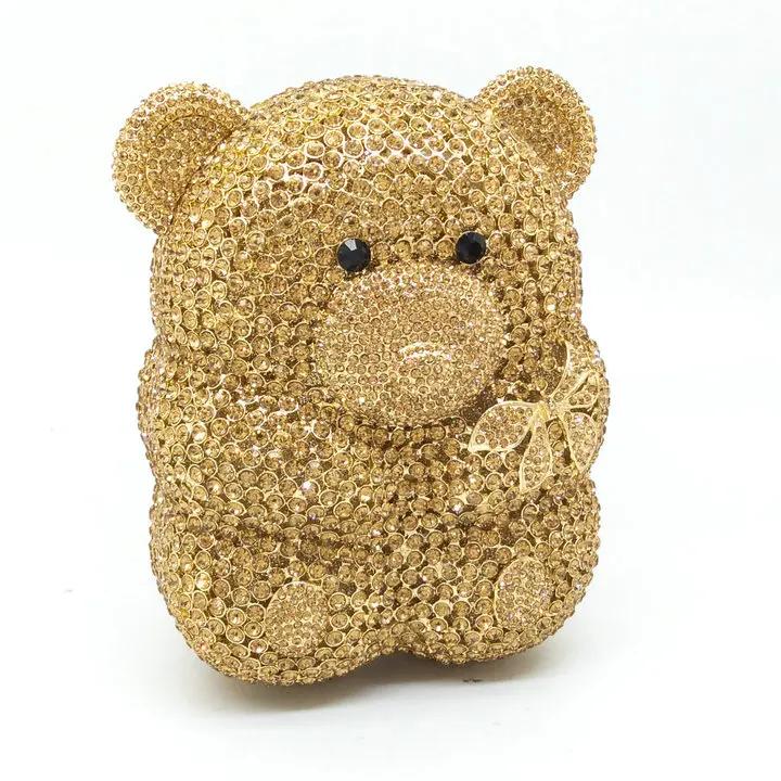 Boutique De FGG 3D (in stock) Bear Teddy Women Silver Pink Crystal Evening Clutch Handbags and Purses Diamond Wedding Party Bag Mini Clutch
Boutique De FGG 3D (in stock) Bear Teddy Women Silver Pink Crystal Evening Clutch Handbags and Purses Diamond Wedding Party Bag Mini Clutch