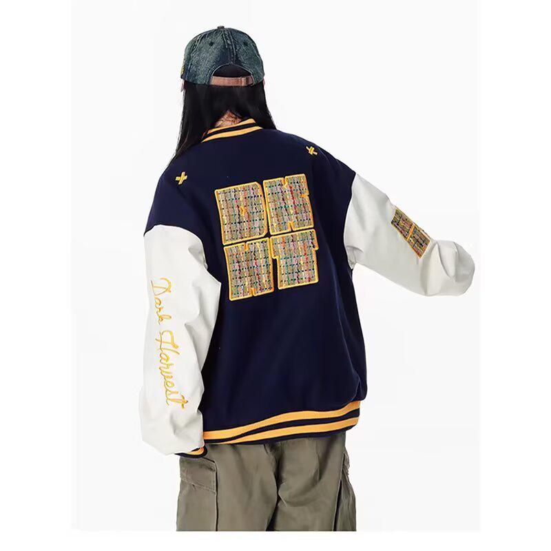 2025 American Streetwear Raglan Colorblock Embroidered Baseball Jacket - Loose Fit for Couples, Women, Spring/Autumn L: Height 155-165CM (50-55 KG)
2025 American Streetwear Raglan Colorblock Embroidered Baseball Jacket - Loose Fit for Couples, Women, Spring/Autumn L: Height 155-165CM (50-55 KG)