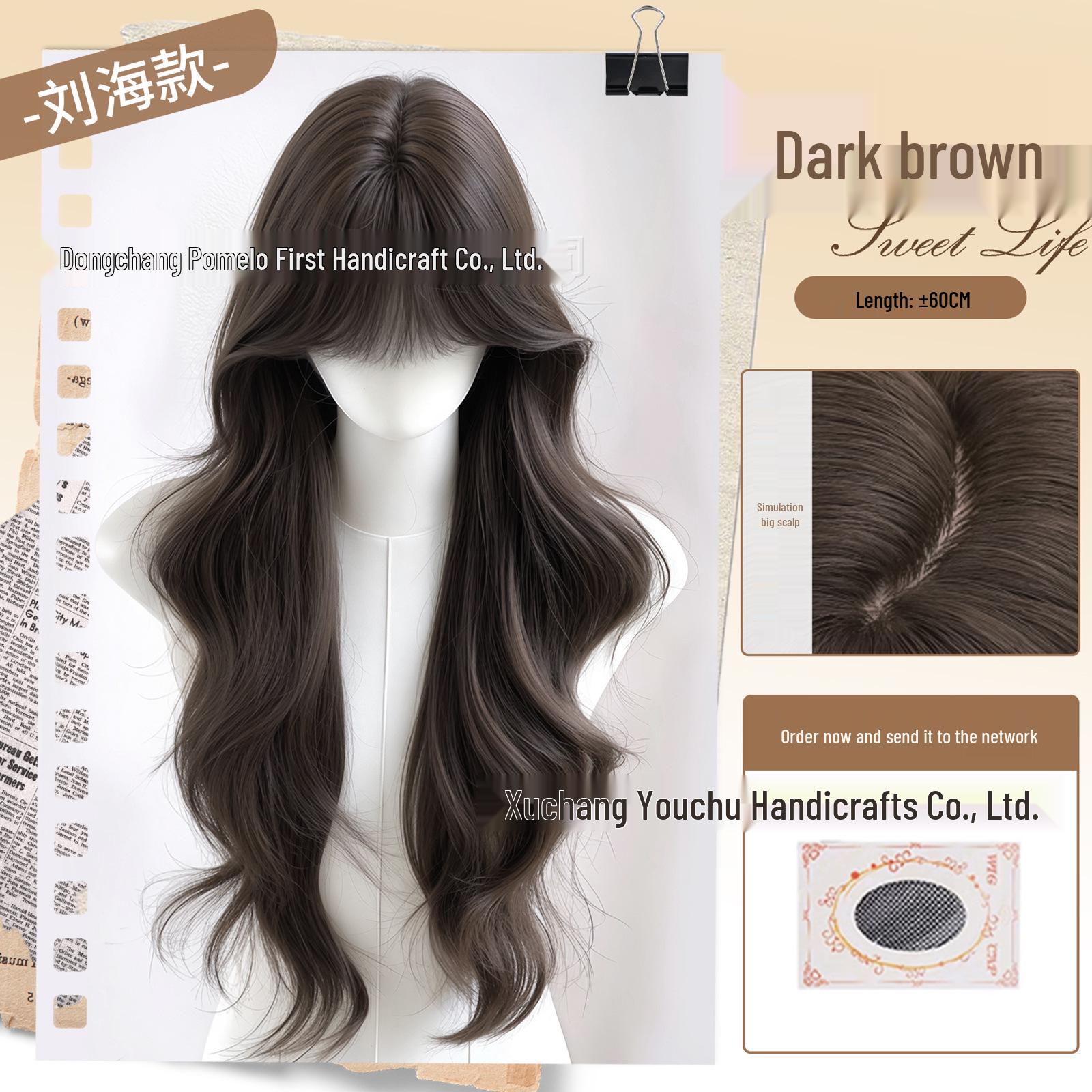 French Women s Wig: Full Coverage, Natural Look, Voluminous, Fluffy, High Top, Invisible, Large Wave Curls
French Women s Wig: Full Coverage, Natural Look, Voluminous, Fluffy, High Top, Invisible, Large Wave Curls