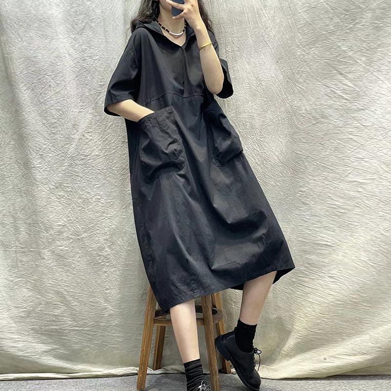 Hooded short-sleeved dress women s 2025 summer new retro loose large size thin casual medium and long dress M
Hooded short-sleeved dress women s 2025 summer new retro loose large size thin casual medium and long dress M