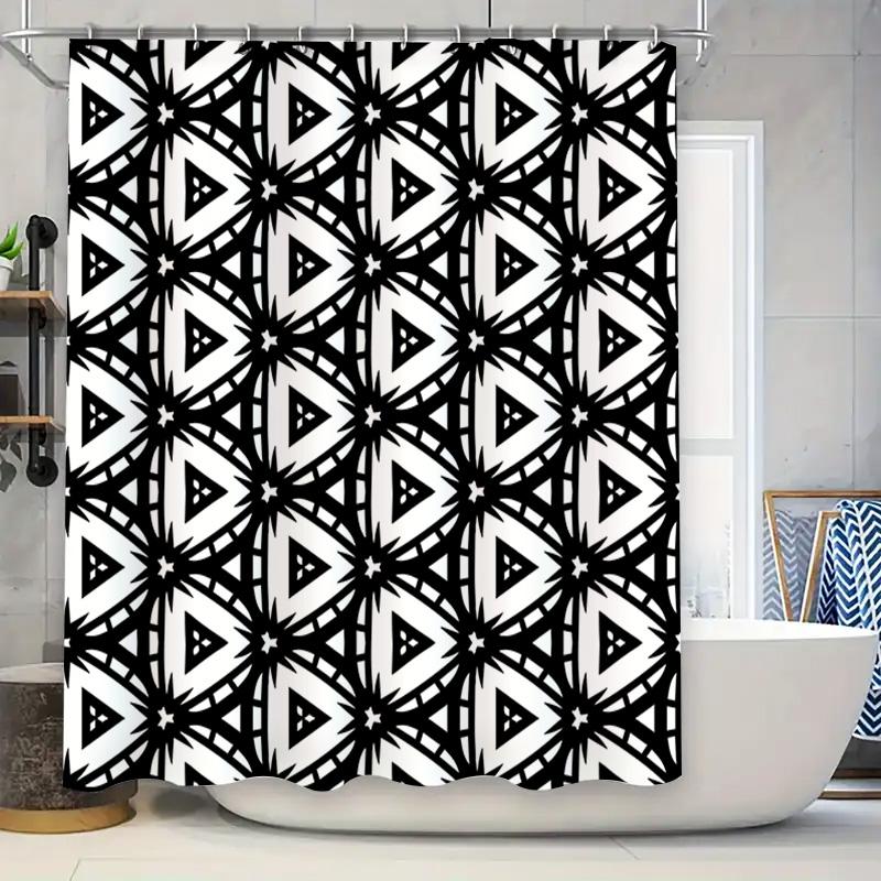 Black White Geometric Shower Curtain Modern Print For Bathroom Decor Polyester Fabric 72X84 Inch Waterproof Shower Liner Set Wit W60H190(CM)-1 Pcs
Black White Geometric Shower Curtain Modern Print For Bathroom Decor Polyester Fabric 72X84 Inch Waterproof Shower Liner Set Wit W60H190(CM)-1 Pcs