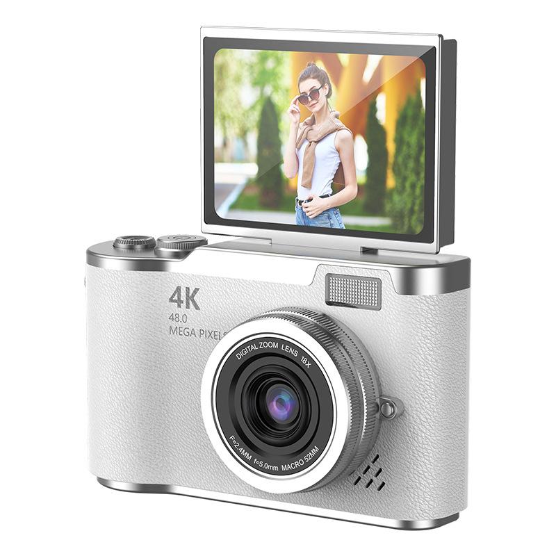 Цифрова камера високої роздільної здатності 4k, 2,4-дюймовий відкидний екран, підтримує фото- та відеозапис білий
Цифрова камера високої роздільної здатності 4k, 2,4-дюймовий відкидний екран, підтримує фото- та відеозапис білий