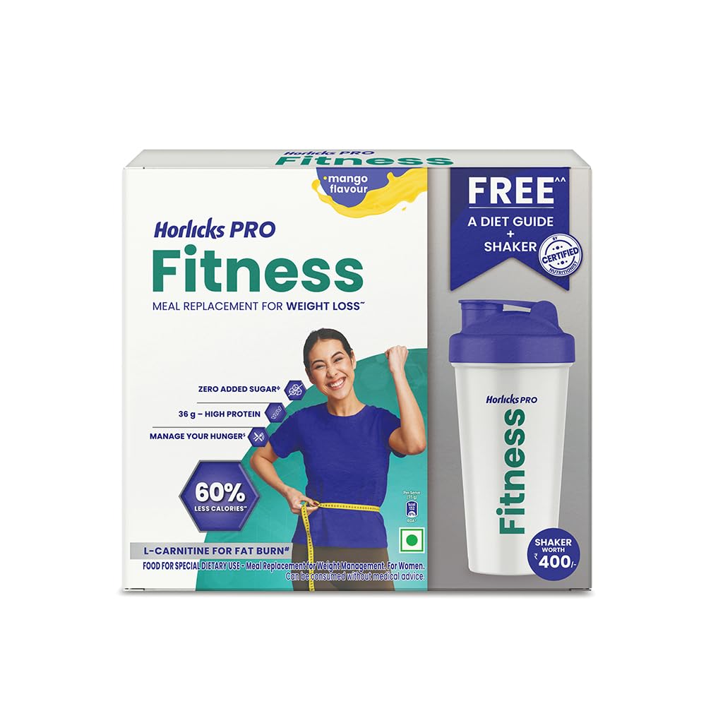 Horlicks Pro Fitness Mango Meal Replacement Shake 400g High Protein Fiber Weight Loss
Horlicks Pro Fitness Mango Meal Replacement Shake 400g High Protein Fiber Weight Loss