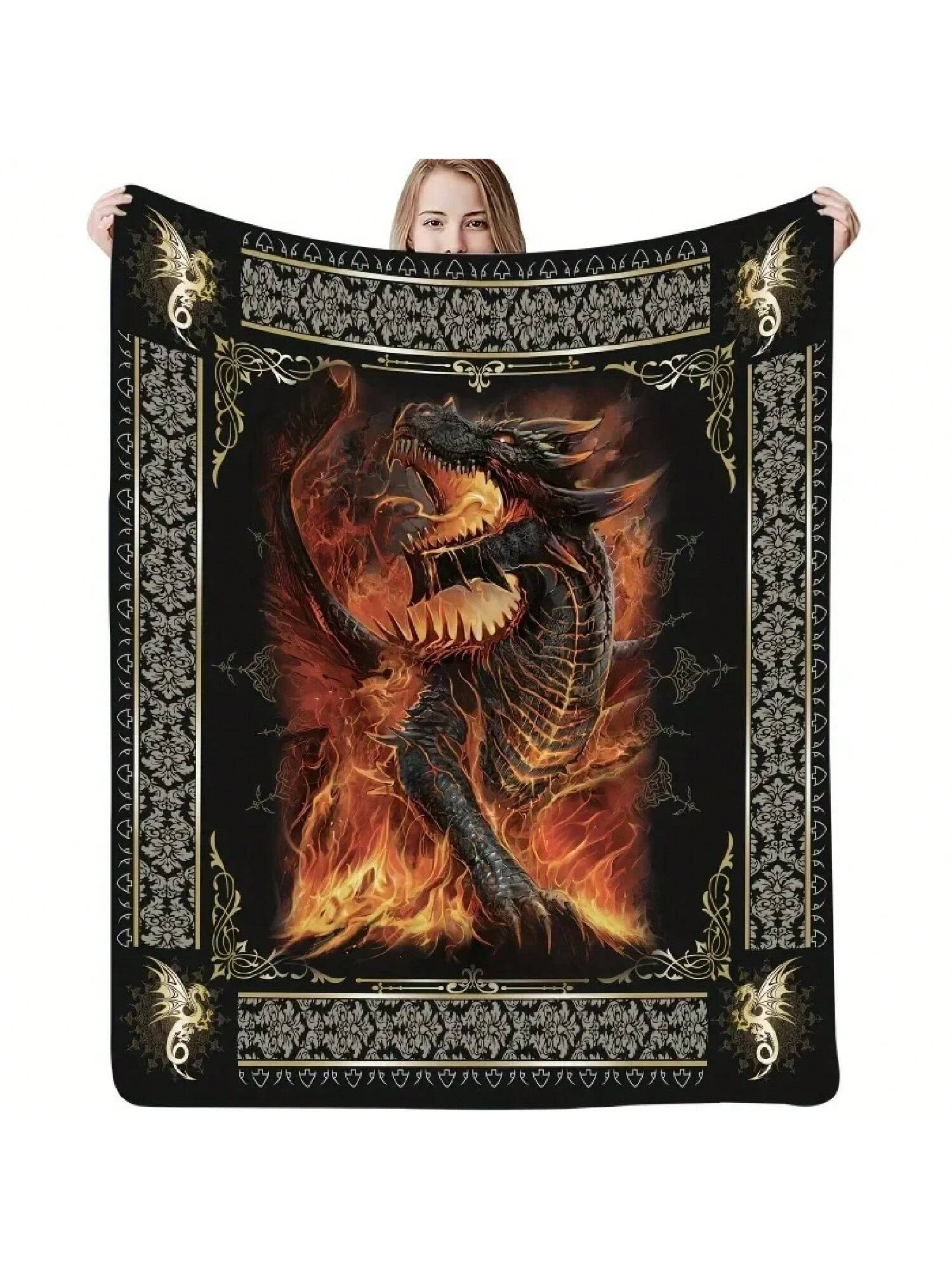 Gothic Flying Dragon Print Flannel Soft Cozy Blanket Warm And Comfortable Blanket For Travel Living Room Office Sofa Chair Bed 75X95CM серый
Gothic Flying Dragon Print Flannel Soft Cozy Blanket Warm And Comfortable Blanket For Travel Living Room Office Sofa Chair Bed 75X95CM серый