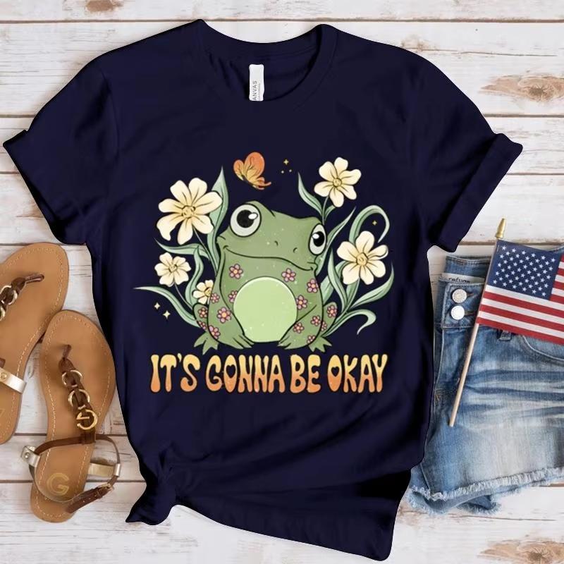 New Frog Print TShirt Women Casual T Shirt Summer Fashion Short Sleeve Round Neck Tops 4XL
New Frog Print TShirt Women Casual T Shirt Summer Fashion Short Sleeve Round Neck Tops 4XL