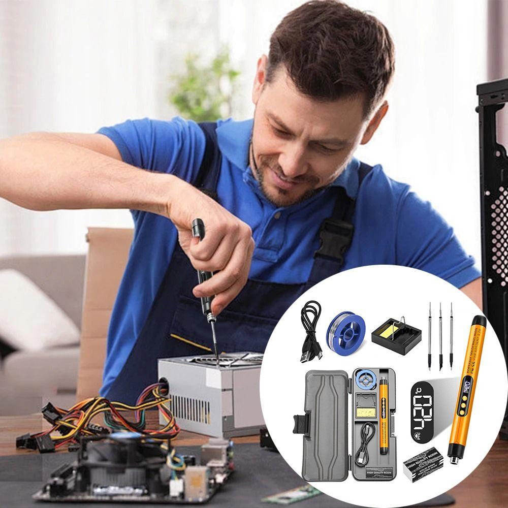 LED Digital Display Electric Soldering Iron Set Welding Heating Pen Electronic Rework Grey
LED Digital Display Electric Soldering Iron Set Welding Heating Pen Electronic Rework Grey