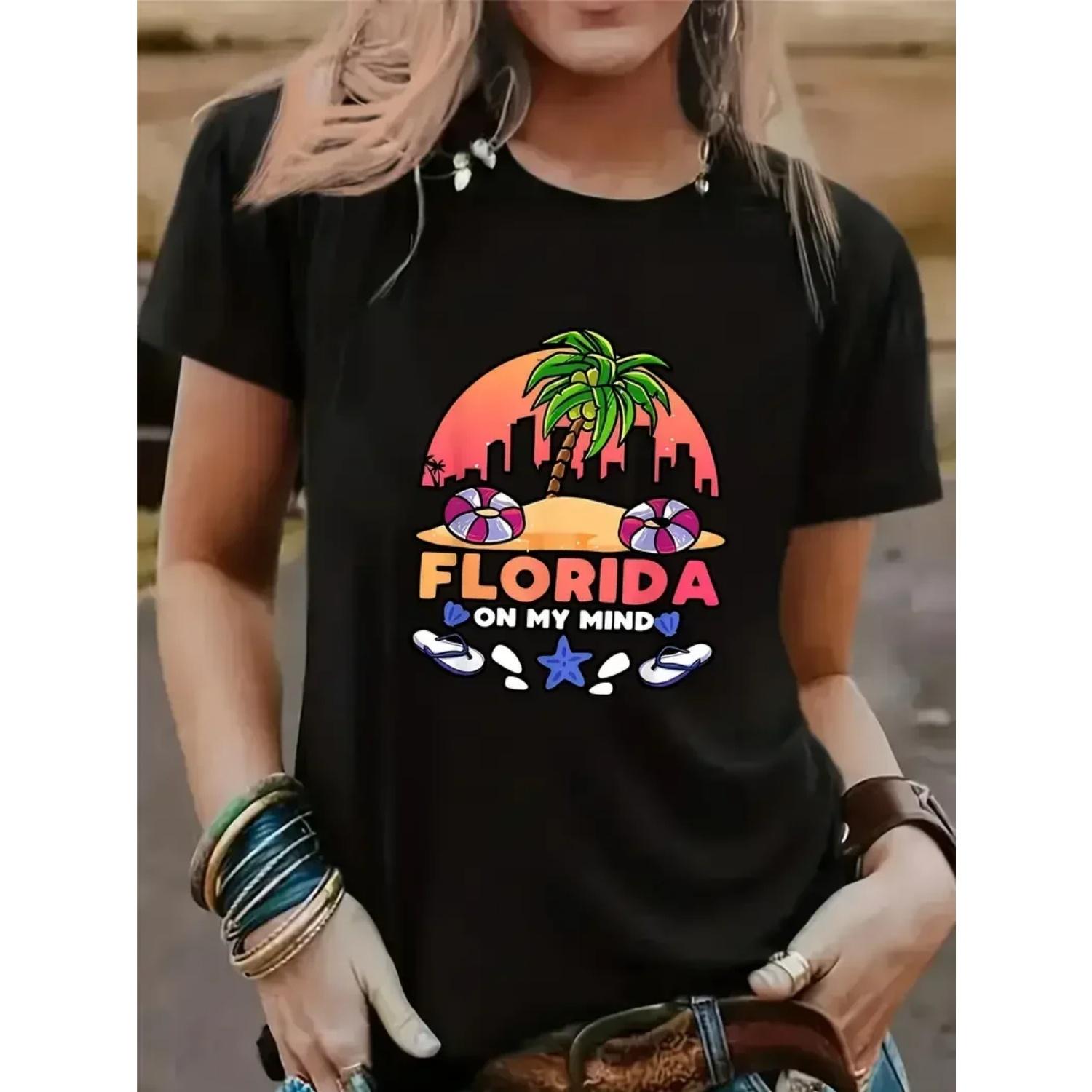 Florida Sunset Beach Pattern Printed T-shirt Retro American Women s T-shirt Fashion Casual Summer Top Harajuku 2024 New Kawaii XXXXXL чорний
Florida Sunset Beach Pattern Printed T-shirt Retro American Women s T-shirt Fashion Casual Summer Top Harajuku 2024 New Kawaii XXXXXL чорний