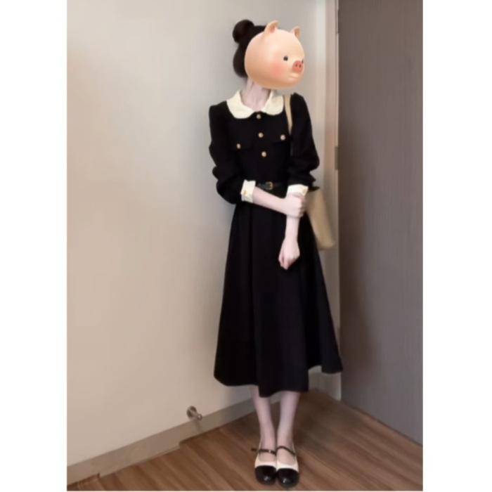 French Hepburn style doll collar waist dress is popular this year, and the skirt is new in early spring. 2XL
French Hepburn style doll collar waist dress is popular this year, and the skirt is new in early spring. 2XL