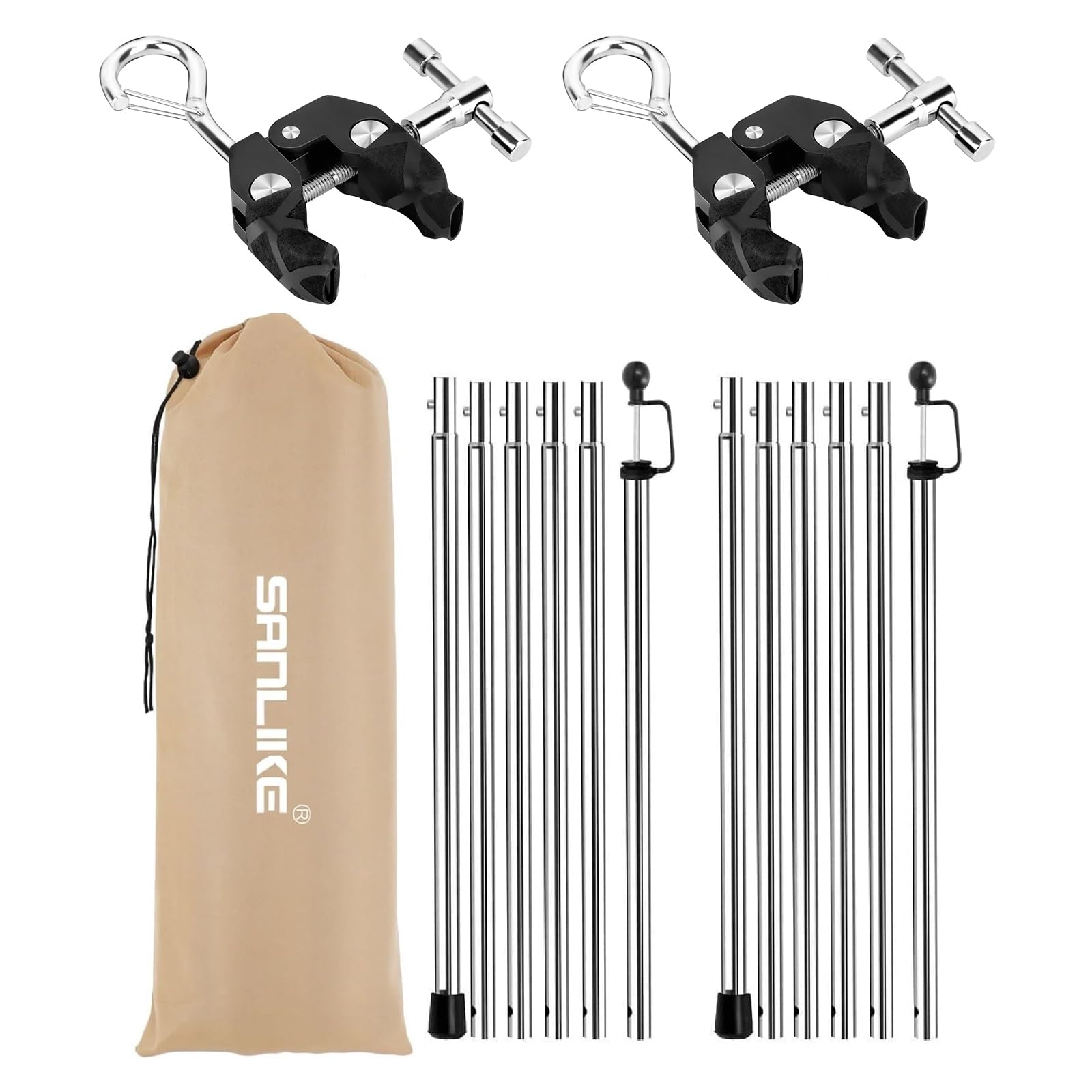 SANLIKE Car side car joint fixed to the roof of SUV 2 diameter 19 made of stainless height flexible tarp tarp tent easy to storage bag included tarp, серебряный
SANLIKE Car side car joint fixed to the roof of SUV 2 diameter 19 made of stainless height flexible tarp tarp tent easy to storage bag included tarp, серебряный