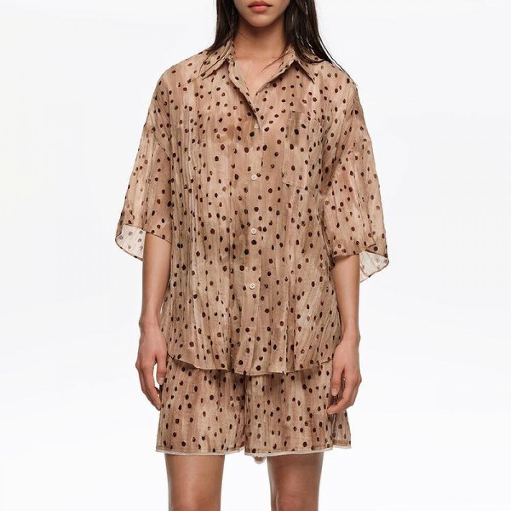 Bimba Y Lola Watercolor Dot Short Sleeve Pleated Shirt Brown B265awb006brb Brown/S
Bimba Y Lola Watercolor Dot Short Sleeve Pleated Shirt Brown B265awb006brb Brown/S
