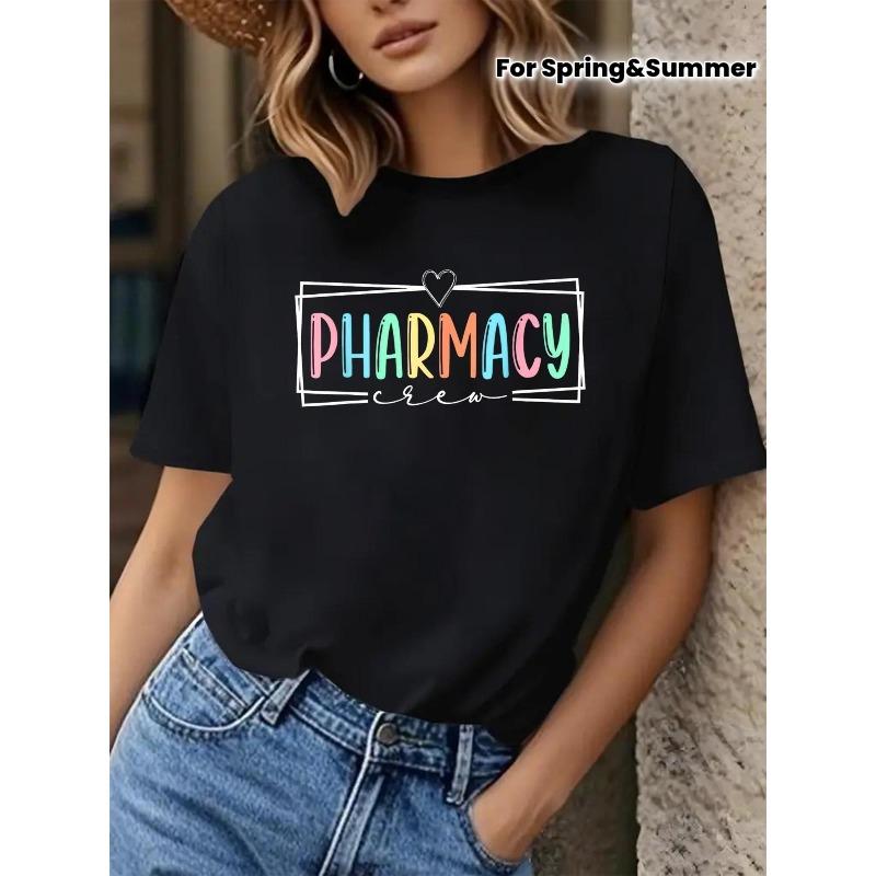 Tech Certified Pharmacist Technician Squad T-Shirt - Black Casual Crew Neck Short Sleeve Tee with Colorful Letter Print and Heart Design, S чёрный
Tech Certified Pharmacist Technician Squad T-Shirt - Black Casual Crew Neck Short Sleeve Tee with Colorful Letter Print and Heart Design, S чёрный