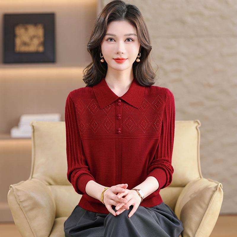 Stylish Loose Plus Size Knit Lapel T-shirt for Moms – Long-Sleeved Spring/Autumn Base Layer L (Recommended for up to 105 lbs)
Stylish Loose Plus Size Knit Lapel T-shirt for Moms – Long-Sleeved Spring/Autumn Base Layer L (Recommended for up to 105 lbs)