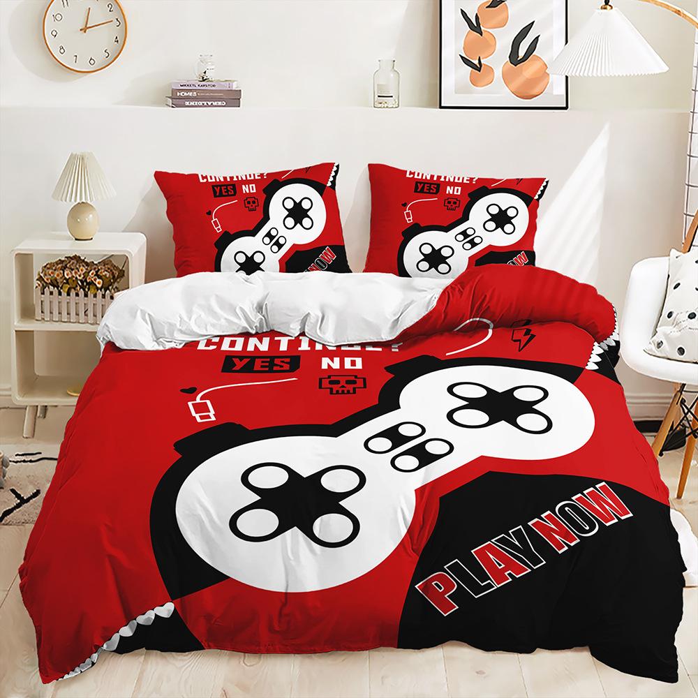 Three-Piece Gamepad Couple Quilt Cover Two-Piece Bedding Kit 135 * 200 (two-piece set) 90g
Three-Piece Gamepad Couple Quilt Cover Two-Piece Bedding Kit 135 * 200 (two-piece set) 90g