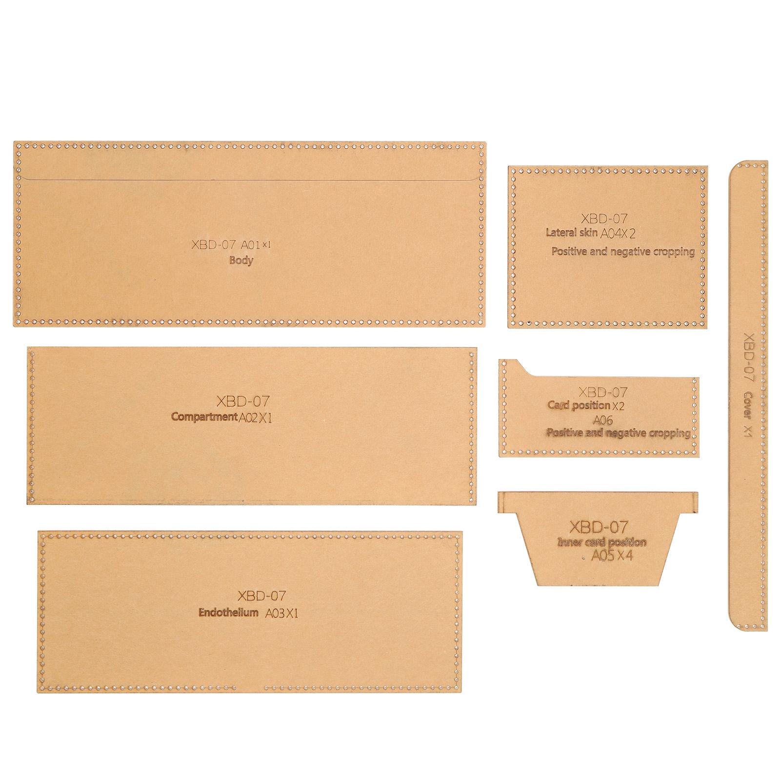 7 шт. акриловый шаблон кошелек для шитья кожаный багаж изготовление выкройки режущая форма XBD‑07
7 шт. акриловый шаблон кошелек для шитья кожаный багаж изготовление выкройки режущая форма XBD‑07