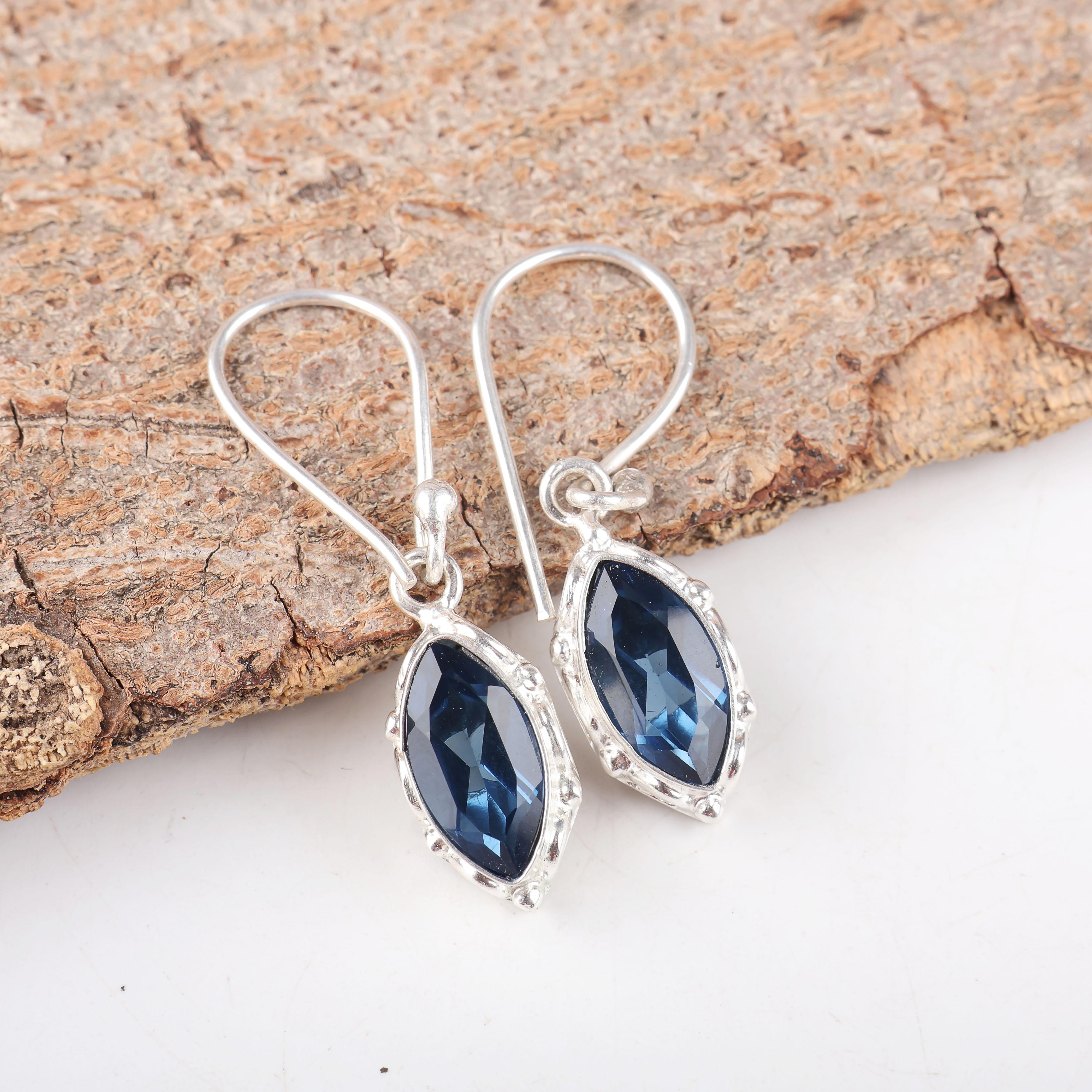 London Blue Topaz 925 Solid Sterling Silver Earrings, Handmade Gemstone Earrings Jewelry, Gifts For Wife Brand New Earrings 1.38 Inches синій
London Blue Topaz 925 Solid Sterling Silver Earrings, Handmade Gemstone Earrings Jewelry, Gifts For Wife Brand New Earrings 1.38 Inches синій