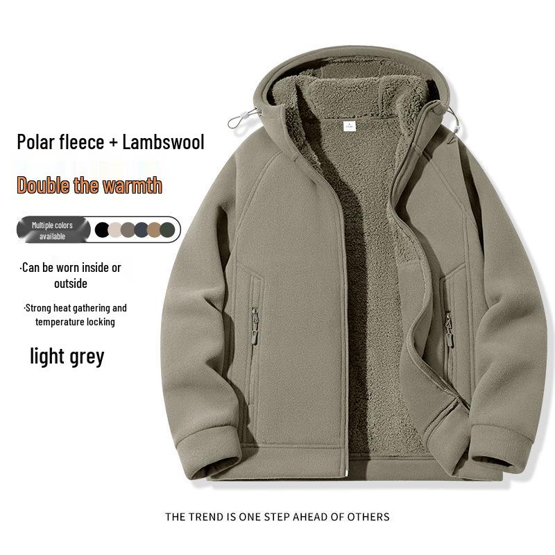 Men s 2026 Style Double-Sided Fleece Jacket - Plus Velvet Thickened, Loose Fit, Warm Hooded Cardigan 2XL (80-90 kg) світло-сірий колір
Men s 2026 Style Double-Sided Fleece Jacket - Plus Velvet Thickened, Loose Fit, Warm Hooded Cardigan 2XL (80-90 kg) світло-сірий колір