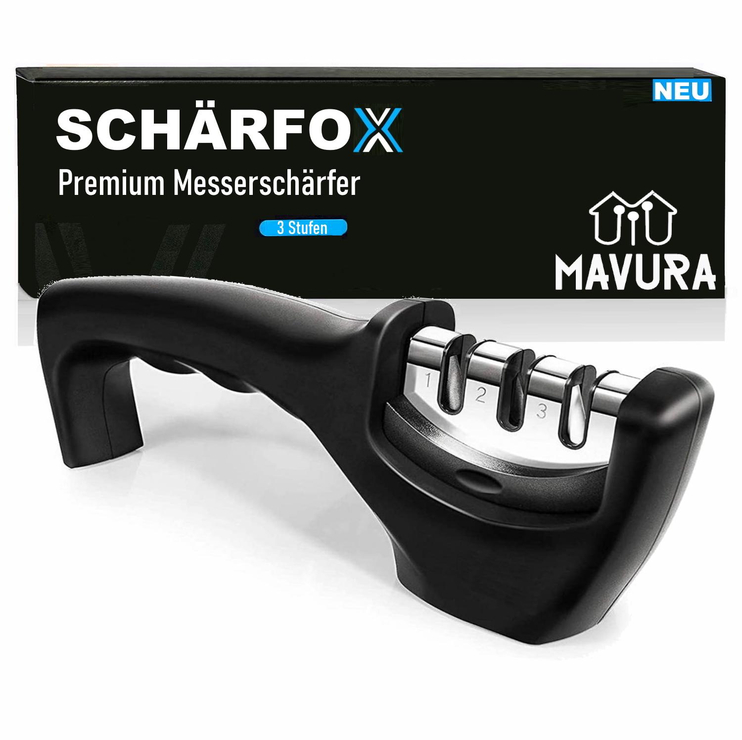 SCHÄRFOX Професійна точилка для ножів Точило 3 ступені Діамантова точилка для лез
SCHÄRFOX Професійна точилка для ножів Точило 3 ступені Діамантова точилка для лез