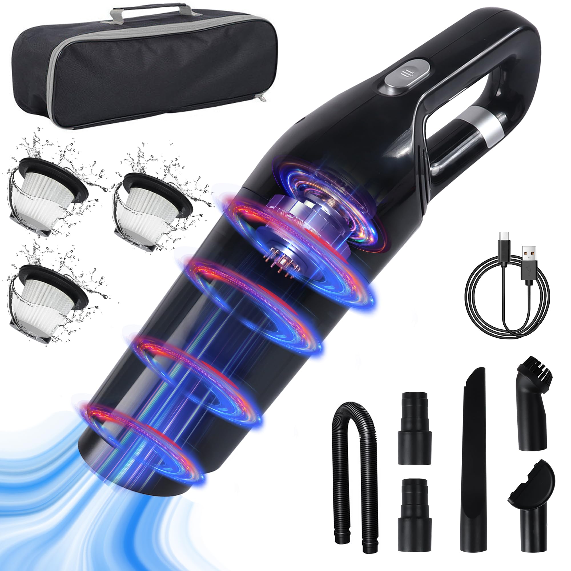 HUMTSO Handy Cleaner Car Vacuum Cleaner 15000pa Strong Suction Power Cordless Car Car Cleaner Rechargeable 18 Minutes Continuous Operation Ultra чорний
HUMTSO Handy Cleaner Car Vacuum Cleaner 15000pa Strong Suction Power Cordless Car Car Cleaner Rechargeable 18 Minutes Continuous Operation Ultra чорний