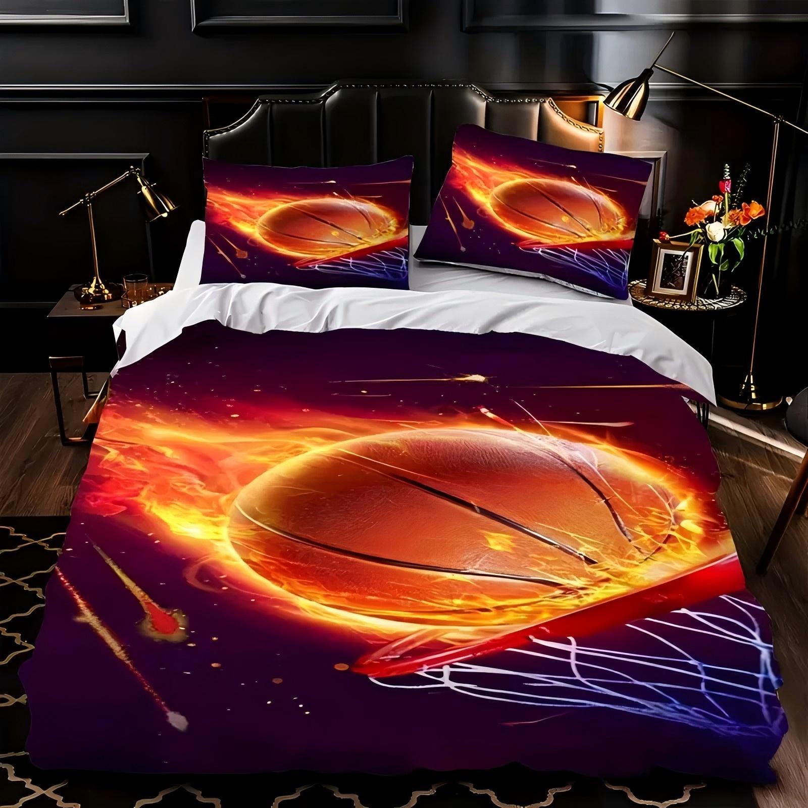 Sports Basketball Pattern 3D Printed Quilt cover set visual effects style polyester Duvet Cover Soft Comfortable Bedding set 135x200cm 2pcs
Sports Basketball Pattern 3D Printed Quilt cover set visual effects style polyester Duvet Cover Soft Comfortable Bedding set 135x200cm 2pcs